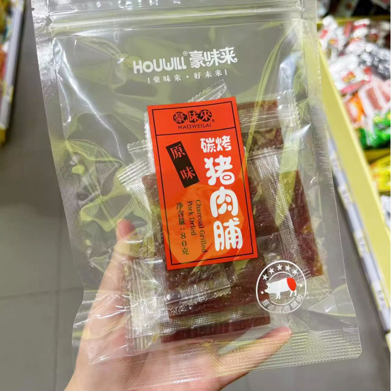 美味解饞佳品 趙一鳴豪味來碳烤豬肉脯蜜汁味豬肉干80克